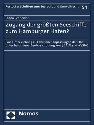 cover image of Zugang der größten Seeschiffe zum Hamburger Hafen?